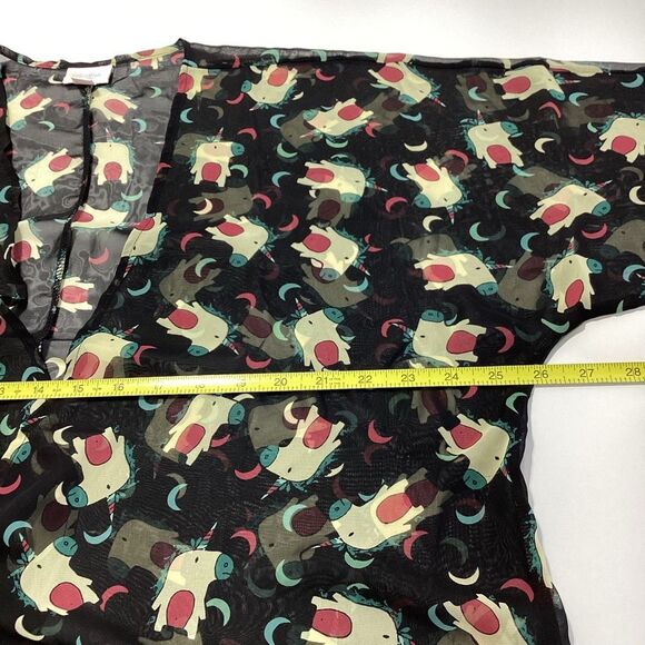 Lularoe Unicorn Sheer Swim Cover Up Kimono S - Picture 6 of 7